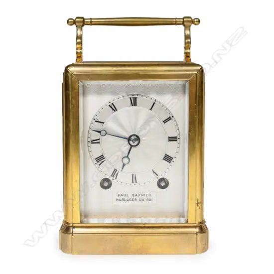Paul Garnier 19thC striking carriage clock,