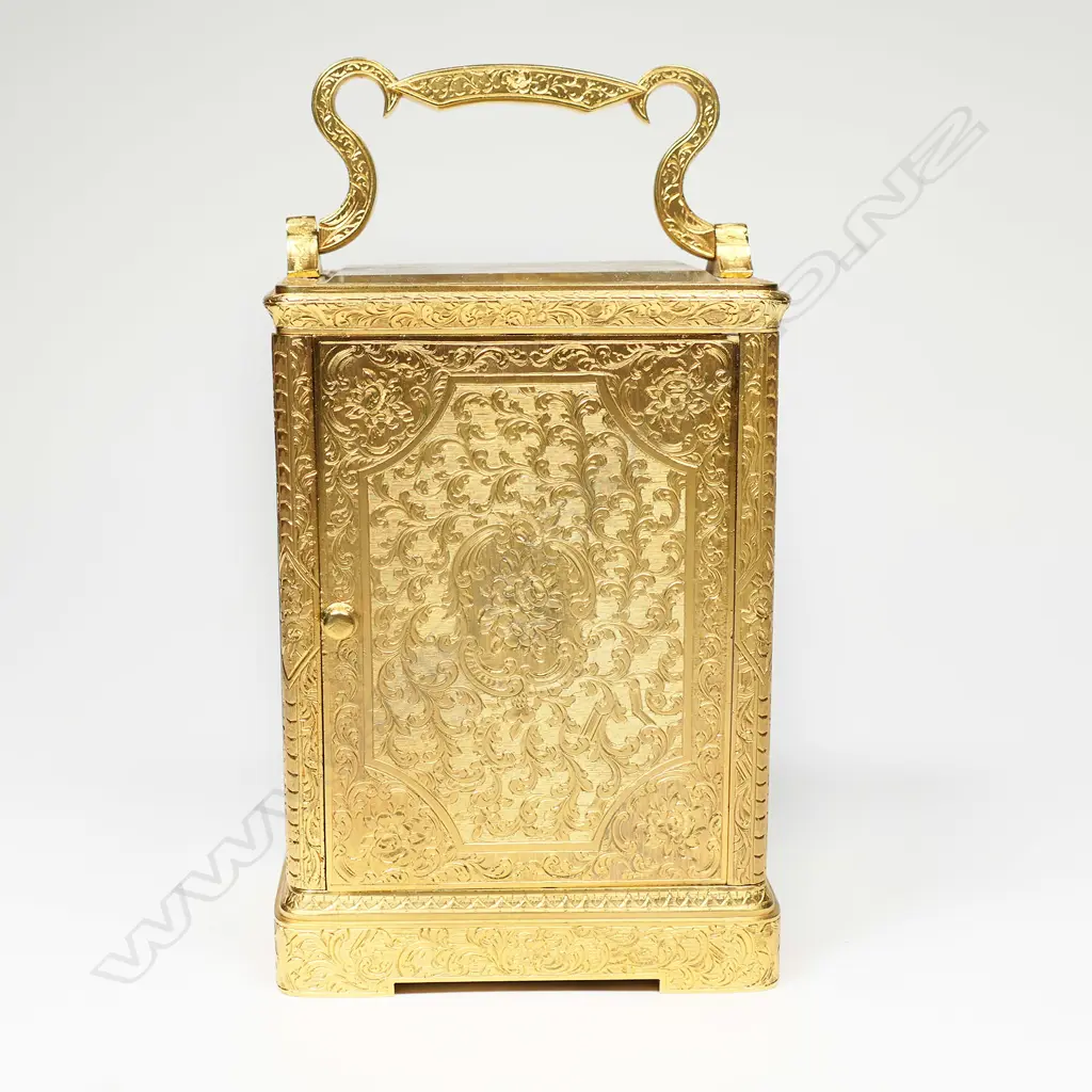 A 19thC French Auguste a Paris striking carriage clock, Image 1++