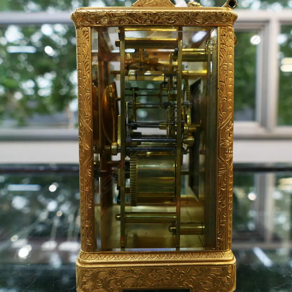 A 19thC French Auguste a Paris striking carriage clock, Image 1++