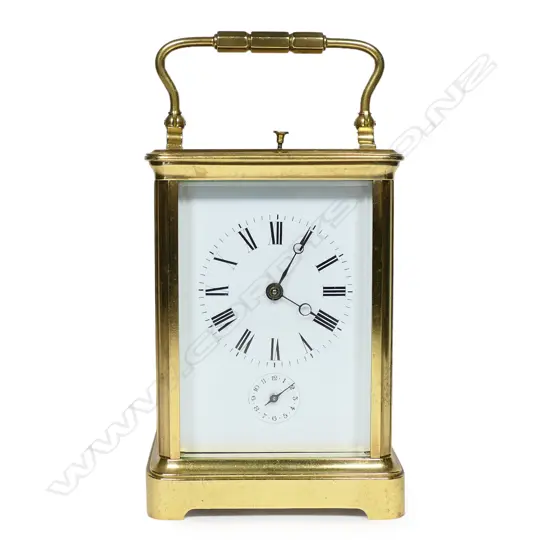 A 19thC French grande sonnerie carriage clock,