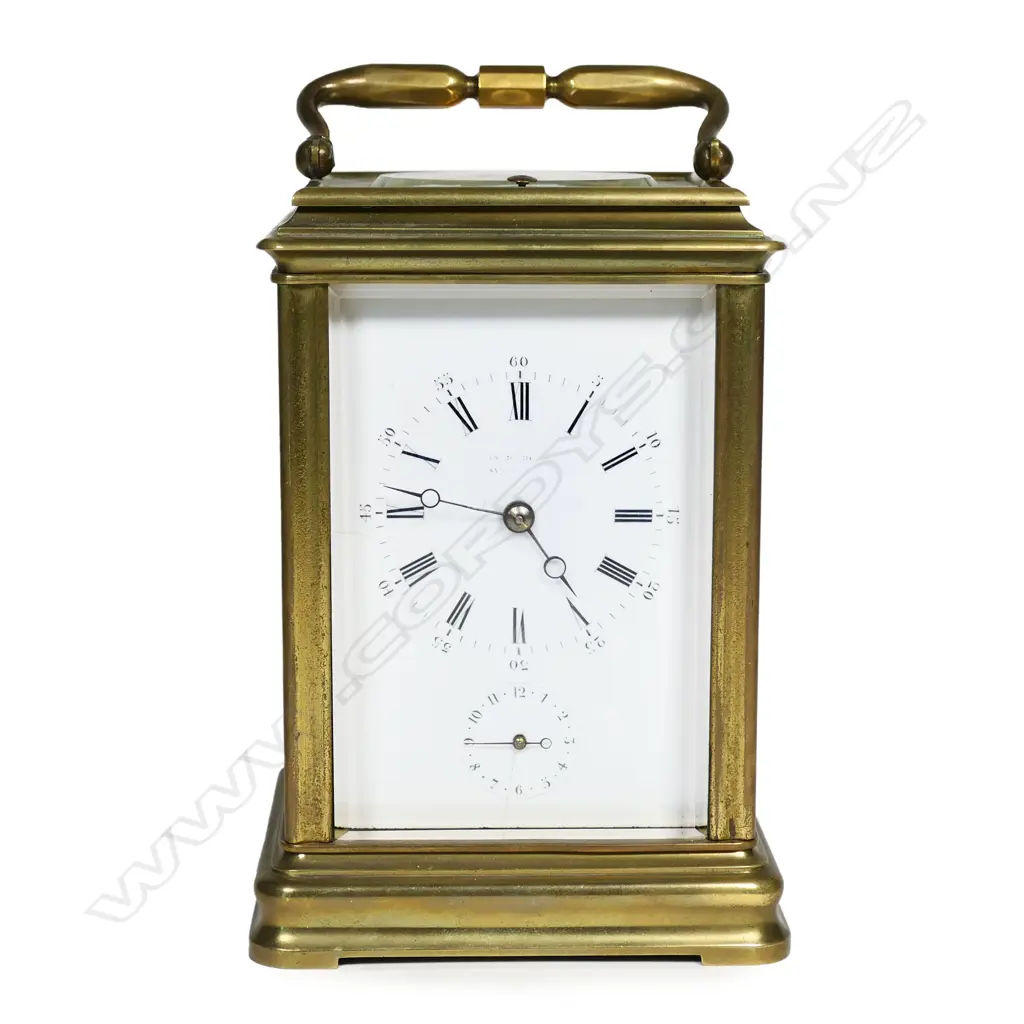 A 19thC French repeater striking carriage clock, Image 1++