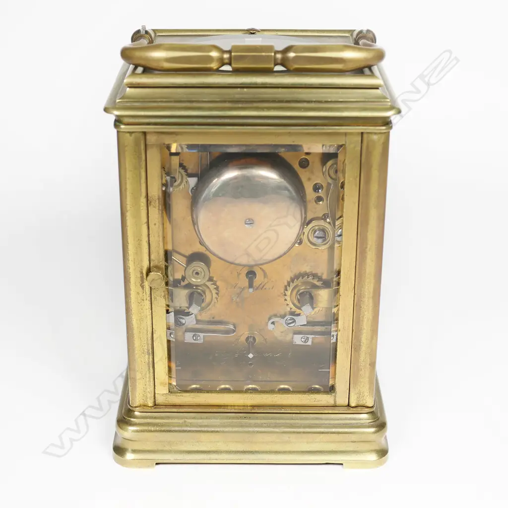 A 19thC French repeater striking carriage clock, Image 1++