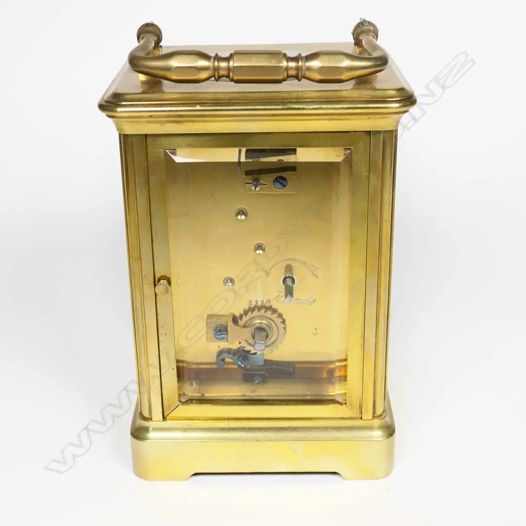 A 19thC brass cased carriage clock by Joseph Soldano, Image 1++