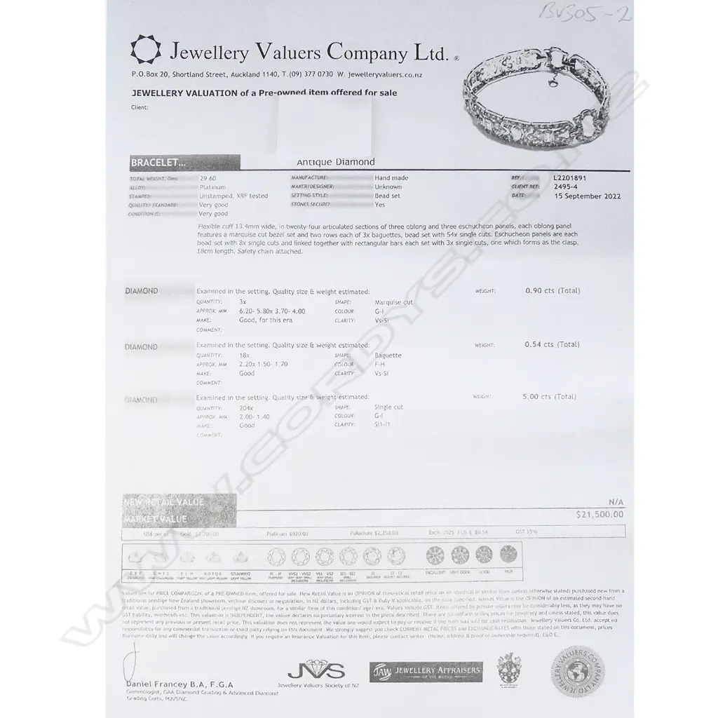 An impressive Art Deco platinum and diamond bracelet, Image 1++