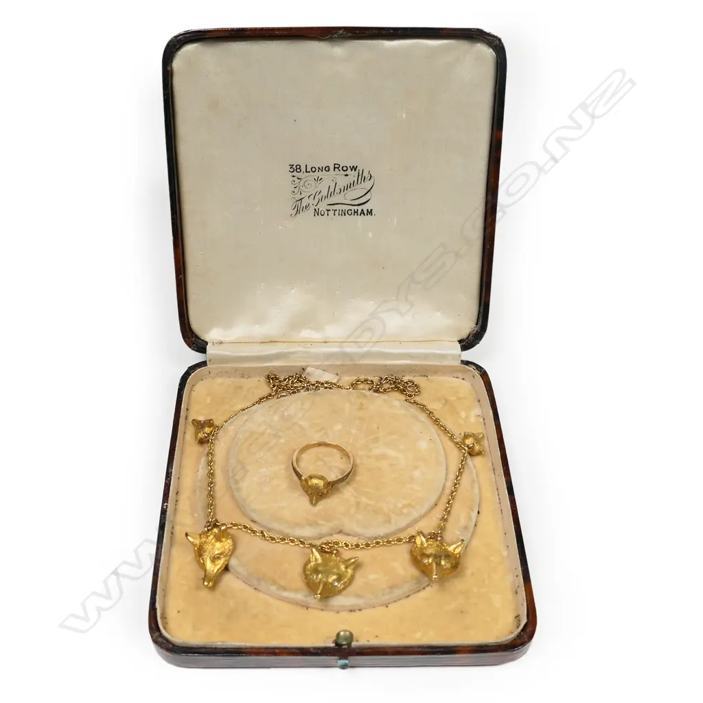 An impressive vintage demi-parure15ct gold and diamond figural set, Image 1++