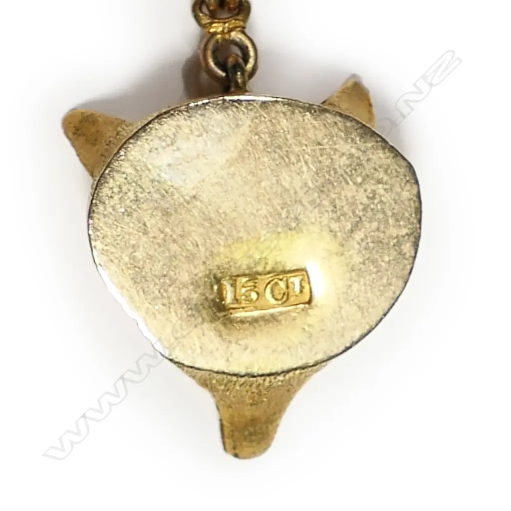 An impressive vintage demi-parure15ct gold and diamond figural set, Image 1++