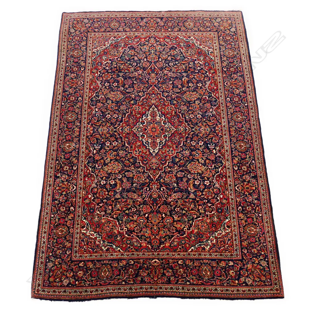 An impressive vintage hand knotted Persian Kashan carpet, Image 1++