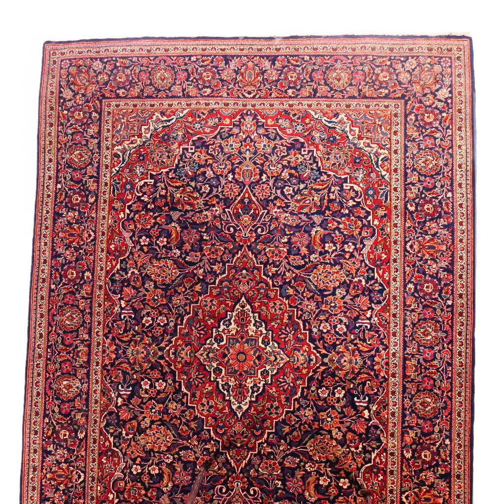 An impressive vintage hand knotted Persian Kashan carpet, Image 1++