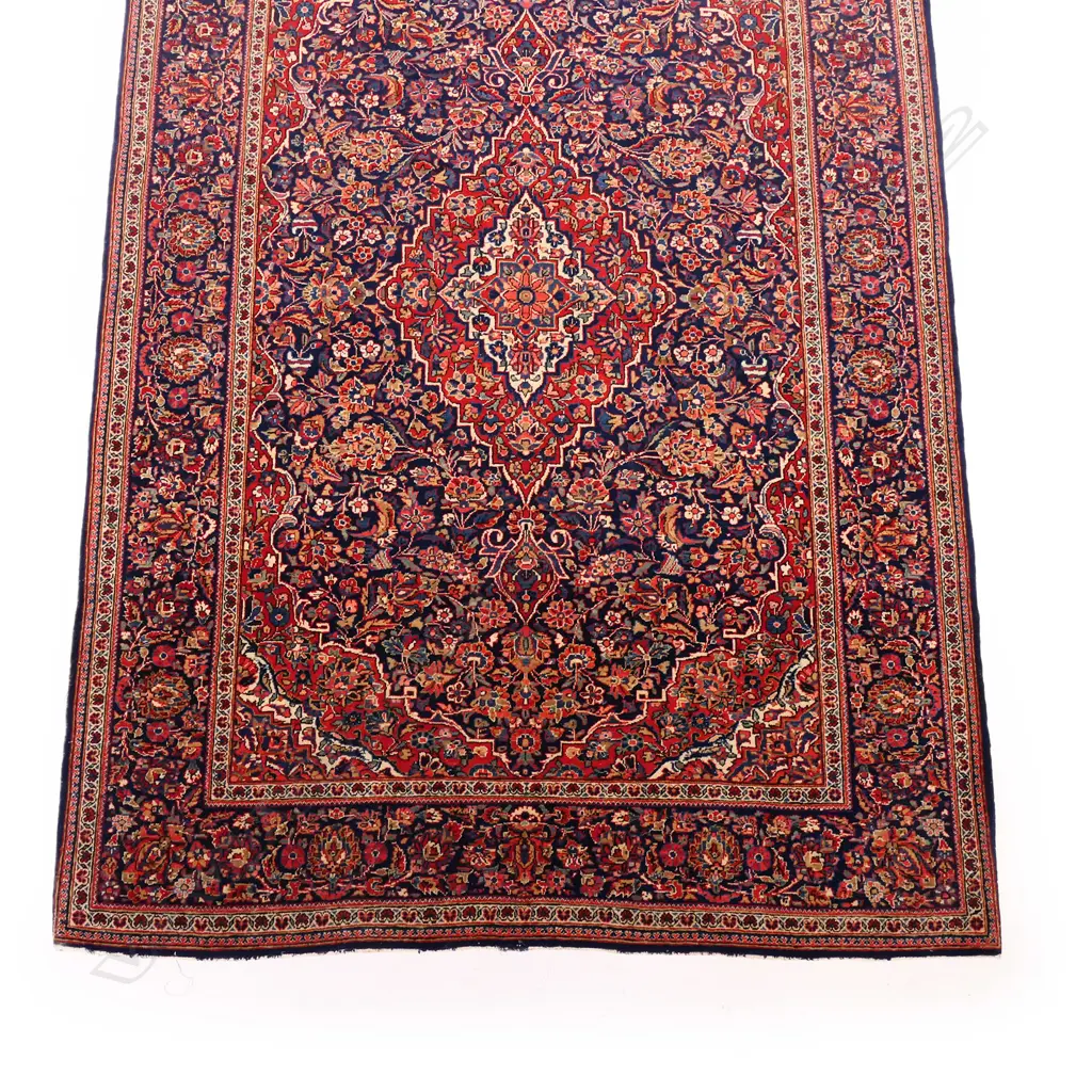 An impressive vintage hand knotted Persian Kashan carpet, Image 1++