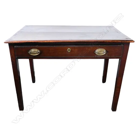 A Geo.III oak side table,