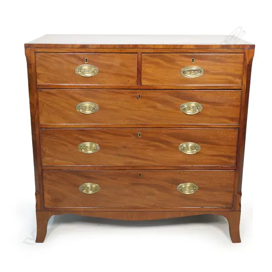 A good George III mahogany flat front chest,