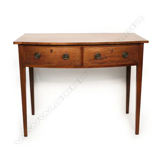 A 19th century mahogany bow-fronted side table,