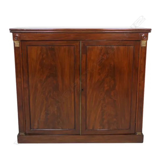 A Regency flame mahogany bookcase,