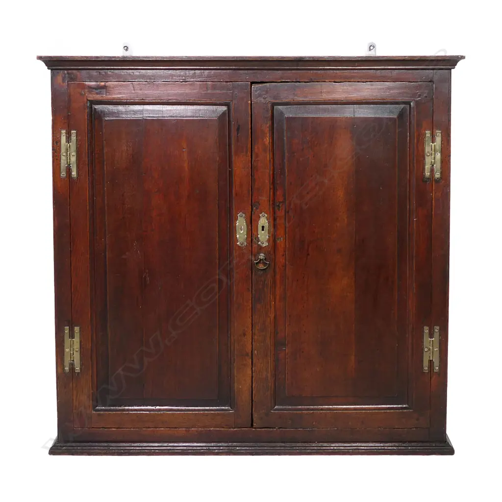 A Georgian oak wall cabinet, Image 1++