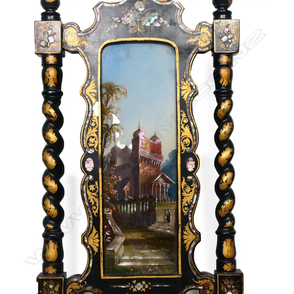 A Victorian ebonised hall chair, Image 1++
