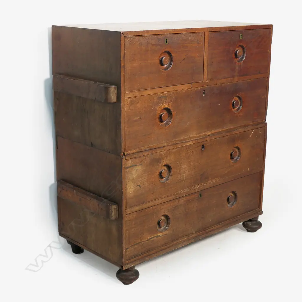 Lieutenant-colonel Robert Henry Wynyard CB (1802–1864) historical Australian cedar campaign chest, Image 1++