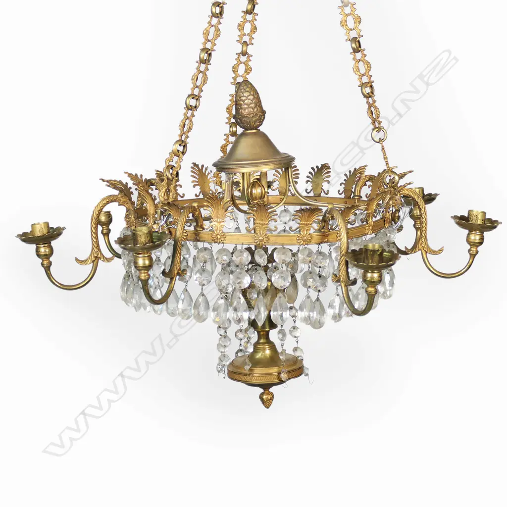 A Regency ormolu chandelier, Image 1++