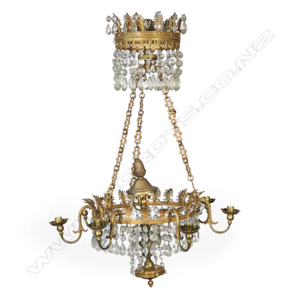 A Regency ormolu chandelier, Image 1++