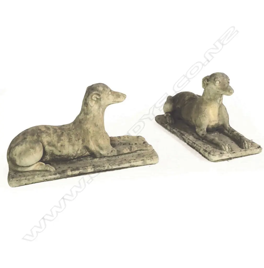 A pair of Church Stone greyhounds, Image 1++
