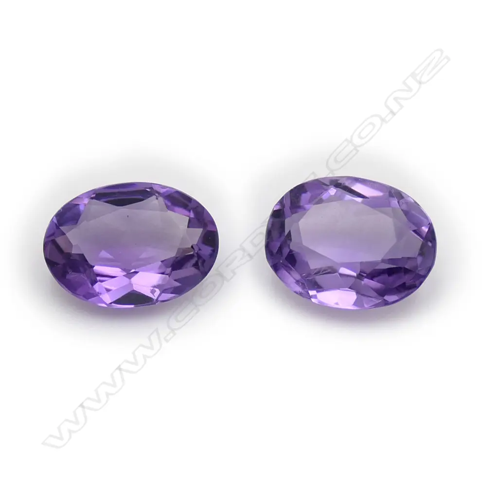 Amethyst – 5.1ct. - 2 stones oval Image 1++