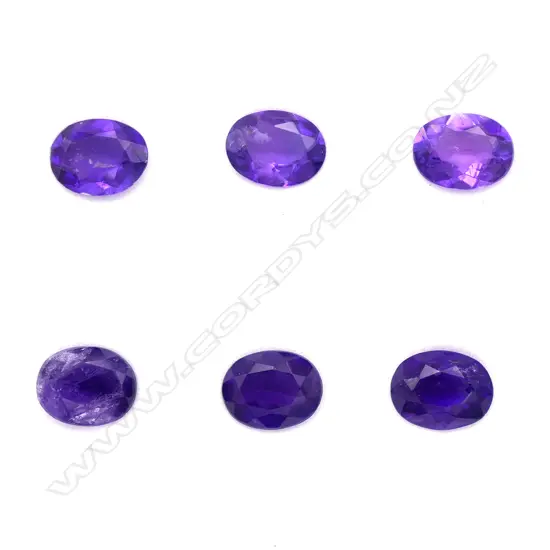 Amethyst – 9.7ct. - 6 stones oval