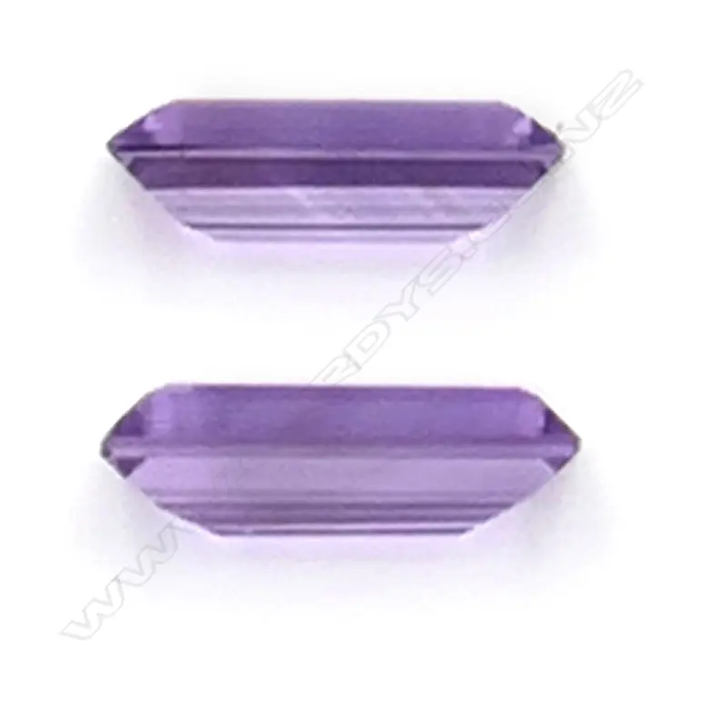 Amethyst – 4.4ct. -  pair rectangular Image 1++