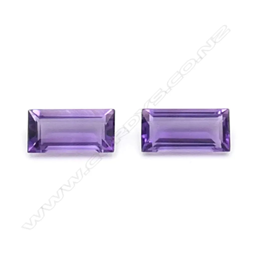 Amethyst – 4.4ct. -  pair rectangular Image 1++