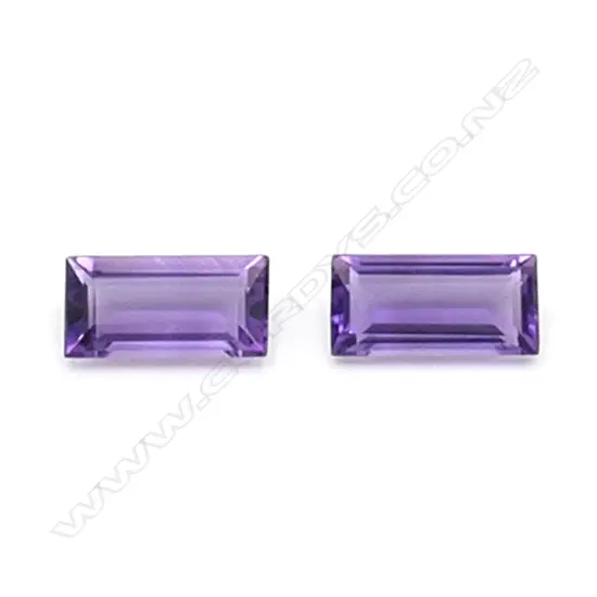Amethyst – 4.4ct. -  pair rectangular