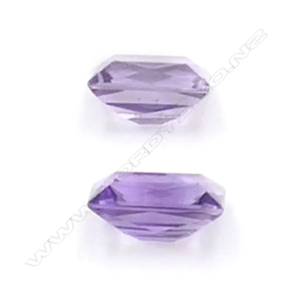 Amethyst – 8ct. - 2 stones rectangular Image 1++