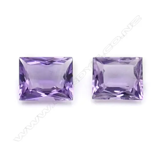 Amethyst – 8ct. - 2 stones rectangular