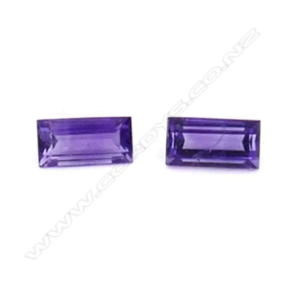 Amethyst – 2.8ct. 2 stones rectangular Image 1++