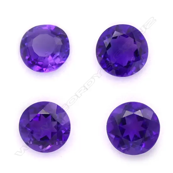 Amethyst – 10.5ct. - 4 stones round