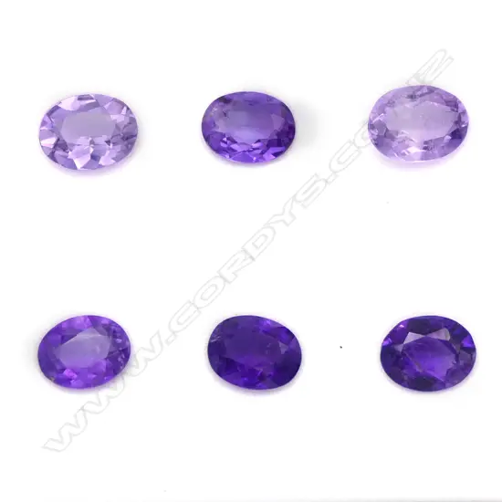 Amethyst – 10ct. - 6 stones oval