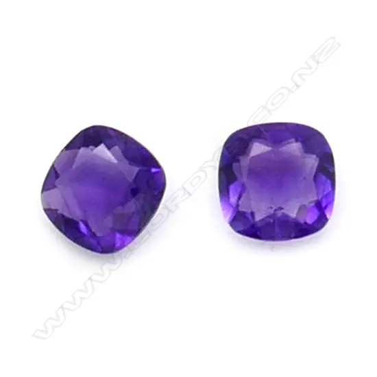 Amethyst – 6.4ct. - 2 stones square