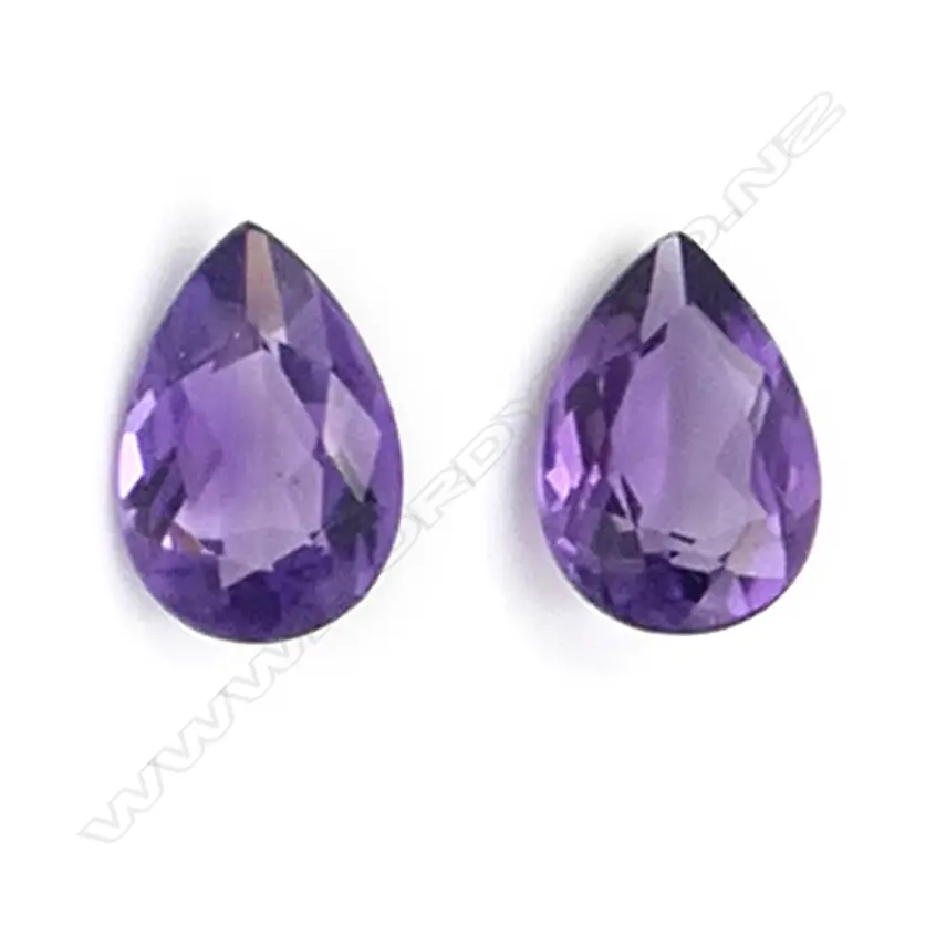 Amethyst  - 5.3ct. Pair pear Image 1++