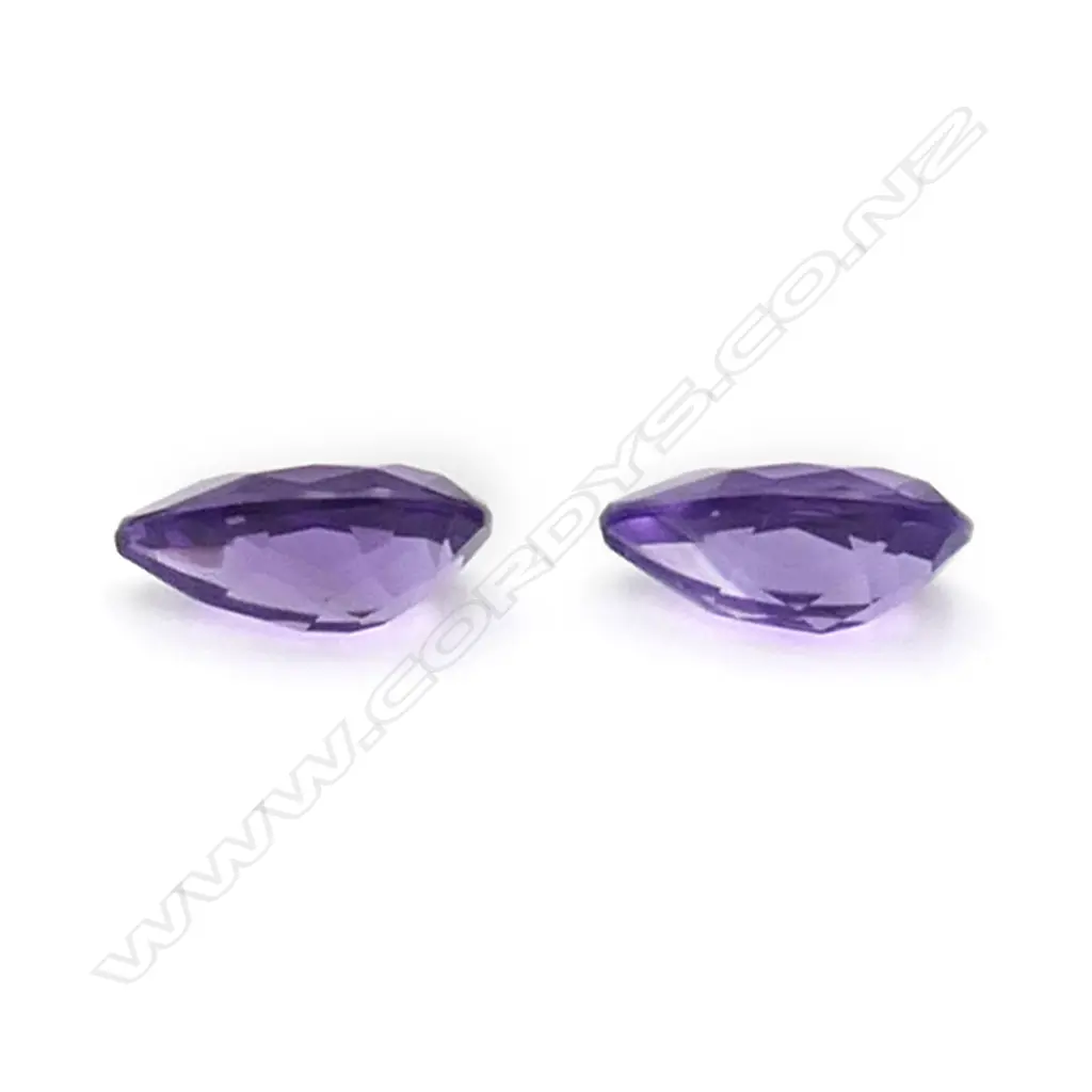 Amethyst  - 5.3ct. Pair pear Image 1++