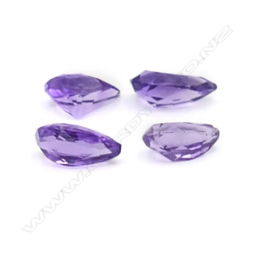 Amethyst – 6ct. - 4 stones pear Image 1++