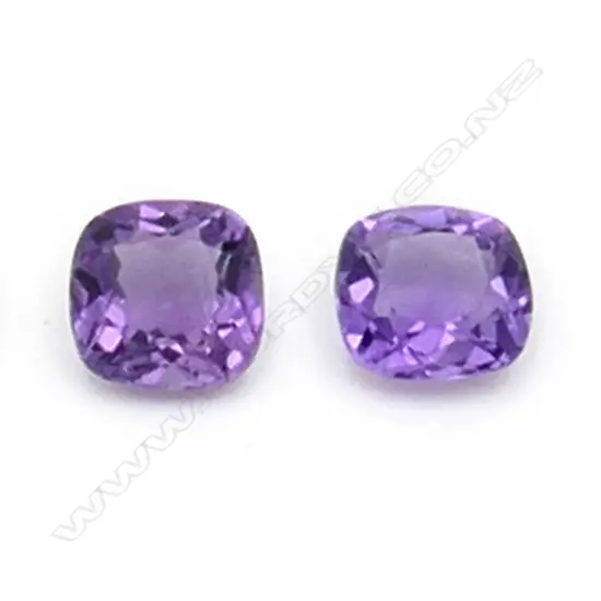 Amethyst – 5.6ct. - pair square
