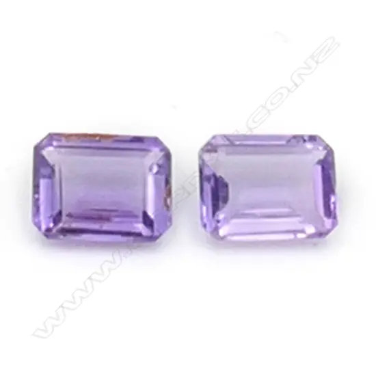 Amethyst – 4.47ct. - 2stones rectangular with corners cut