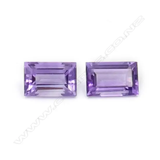 Amethyst – 4.7ct. - pair rectangular