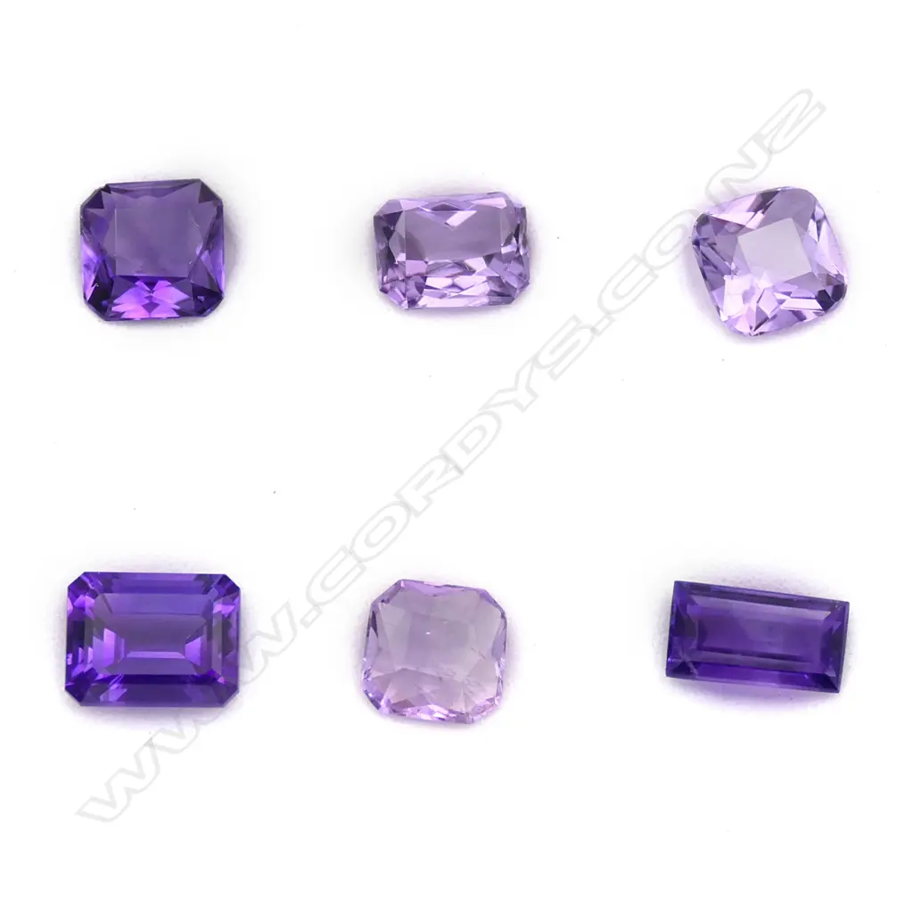 Amethyst – 9.6ct. - 6 stones mixed shape and cut Image 1++
