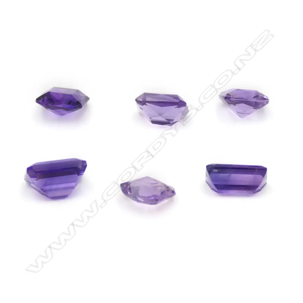Amethyst – 9.6ct. - 6 stones mixed shape and cut Image 1++