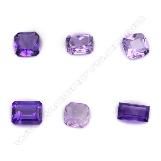 Amethyst – 9.6ct. - 6 stones mixed shape and cut
