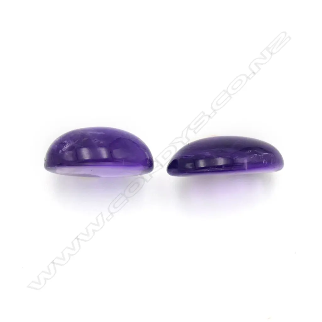Amethyst – 6.7ct. - 2 stones cabochon Image 1++
