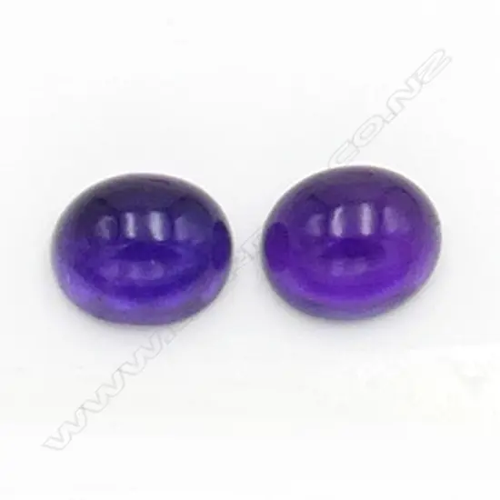 Amethyst – 6ct. - pair cabochon