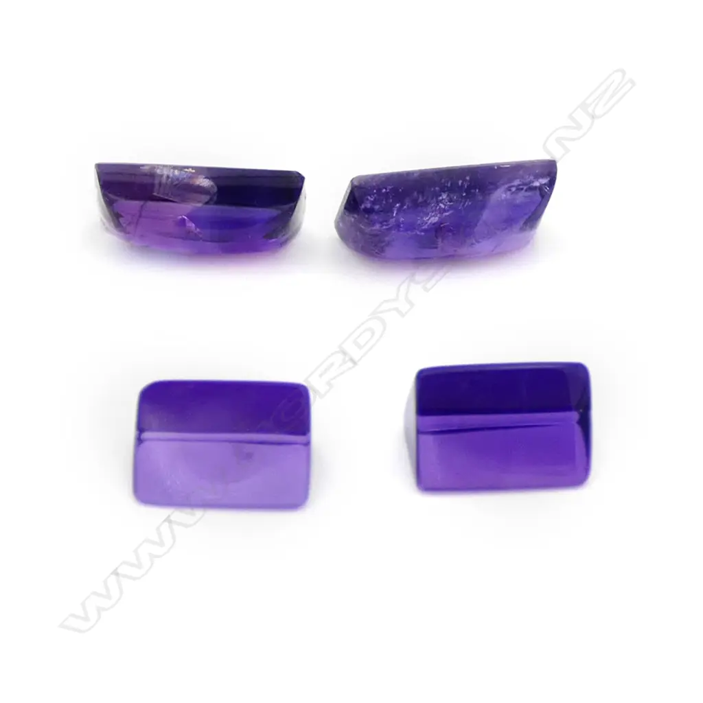 Amethyst – 8ct. 4 stones rectangular cabochons Image 1++