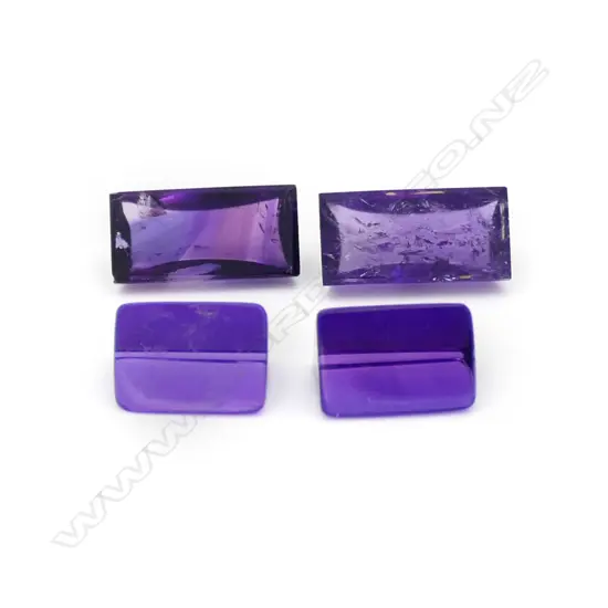 Amethyst – 8ct. 4 stones rectangular cabochons
