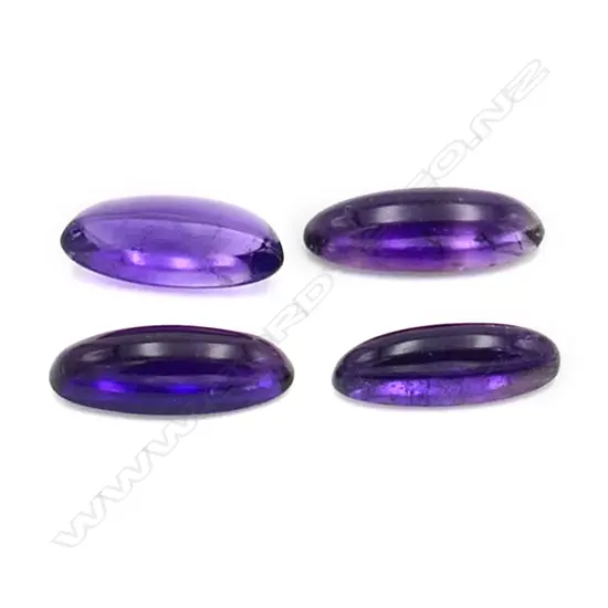Amethyst – 12.4ct. - 4 stones navette cabochon