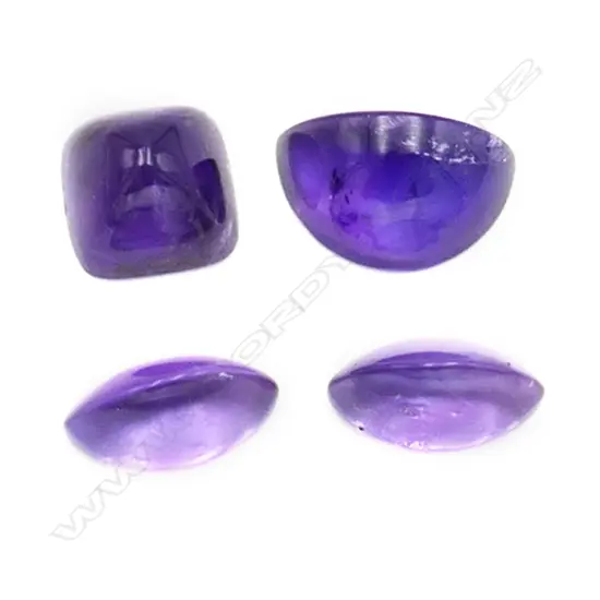 Amethyst – 13ct. - 4 stones cabochon