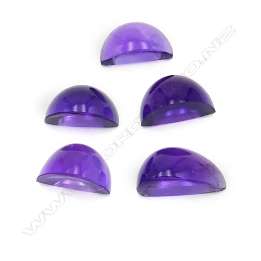 Amethyst- 12.2ct. - 5 stones cabochon Image 1++